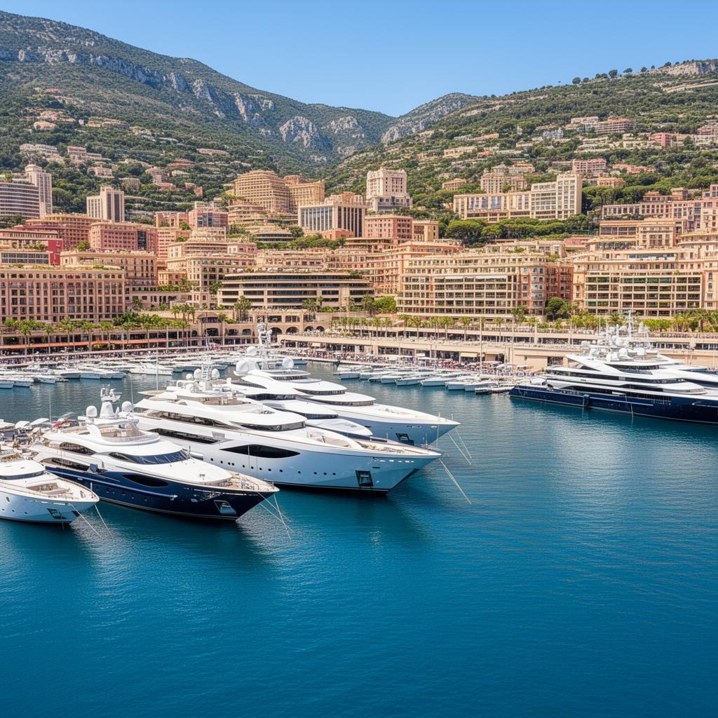 Monaco harbour at dusk